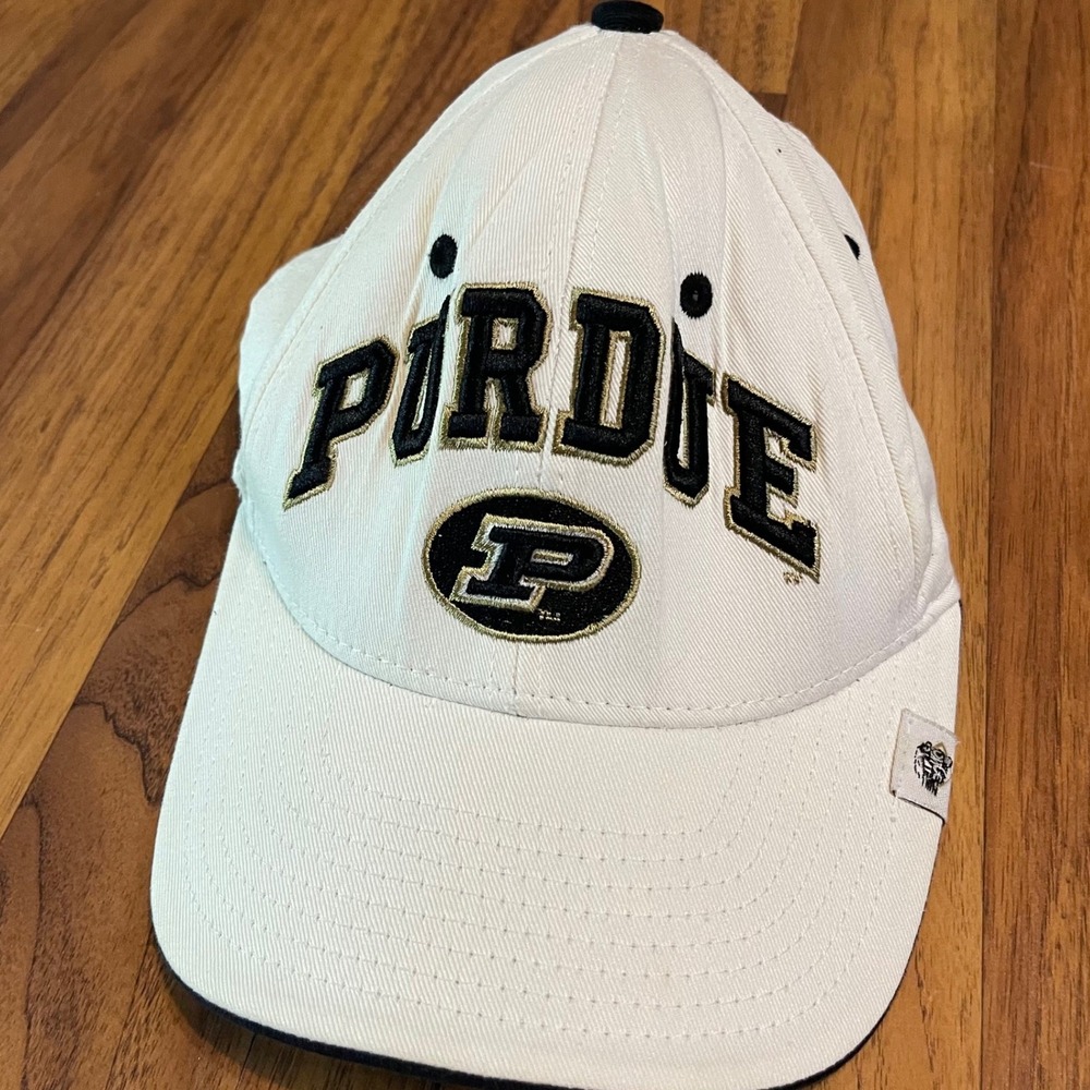 Zephyr Purdue University Hat Mens OSFA White Cotton Adjustable Baseball Cap NCAA